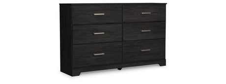 Belachime Charcoal Full Panel Bed with Dresser, Chest and 2 Nightstands from Ashley - Luna Furniture