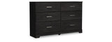 Belachime Twin Panel Bed with Dresser in Charcoal from Ashley Furniture - Luna Furniture