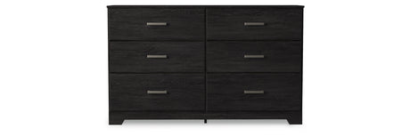 Belachime Charcoal Full Panel Bed with Dresser, Chest and 2 Nightstands from Ashley - Luna Furniture