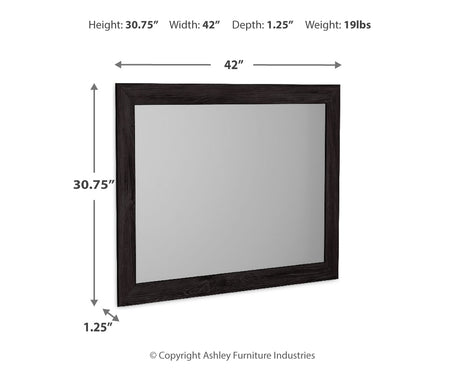 Belachime Black Bedroom Mirror (Mirror Only) from Ashley - Luna Furniture