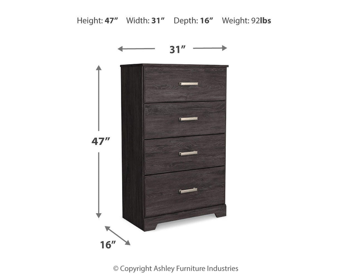Belachime Black Chest of Drawers from Ashley Furniture - Luna Furniture