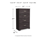 Belachime Black Chest of Drawers from Ashley Furniture - Luna Furniture