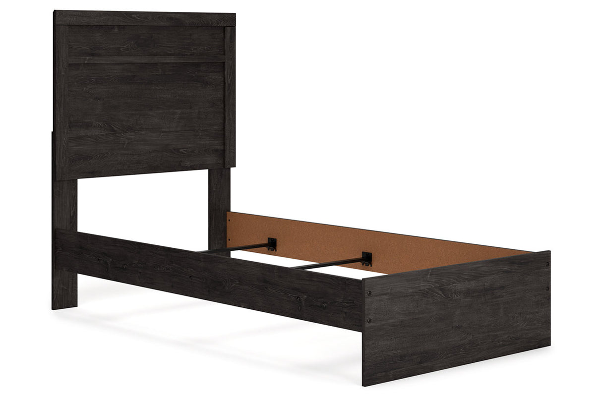 Belachime Charcoal Twin Panel Bed from Ashley - Luna Furniture