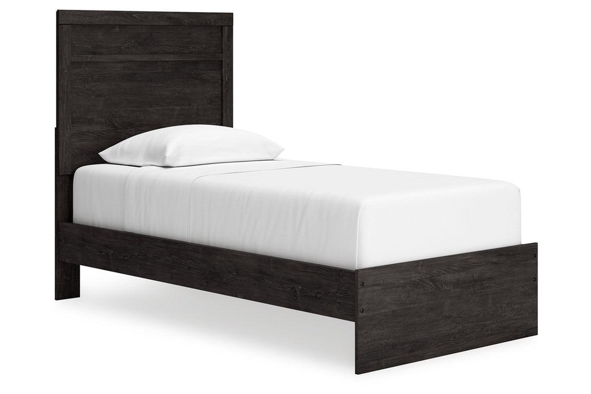 Belachime Charcoal Twin Panel Bed from Ashley - Luna Furniture
