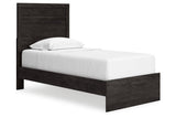 Belachime Charcoal Twin Panel Bed from Ashley - Luna Furniture