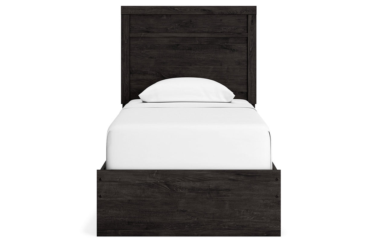 Belachime Charcoal Twin Panel Bed from Ashley - Luna Furniture
