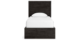 Belachime Twin Panel Bed with Dresser in Charcoal from Ashley Furniture - Luna Furniture