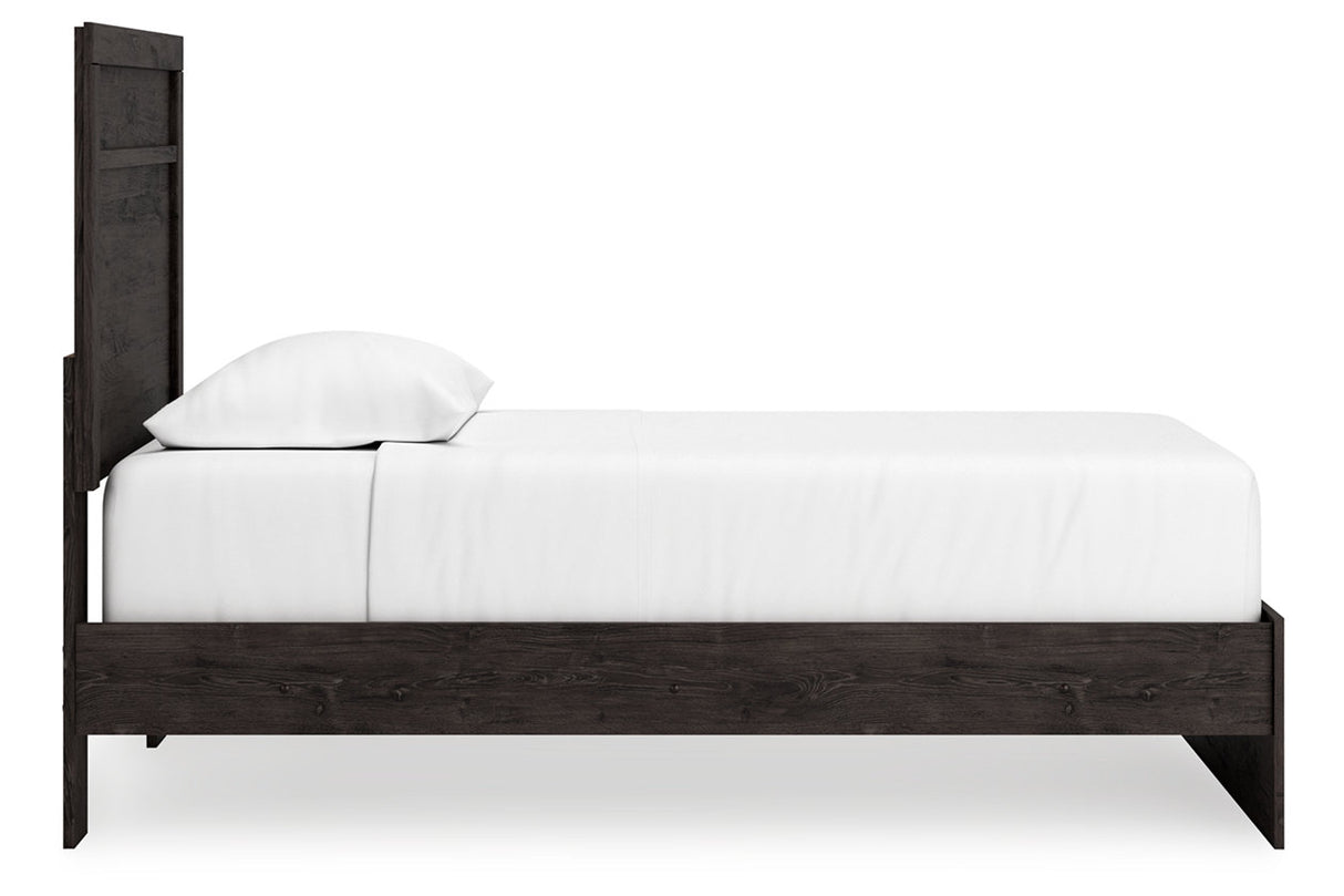 Belachime Charcoal Twin Panel Bed from Ashley - Luna Furniture