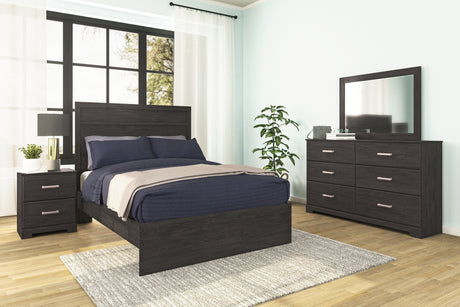 Belachime Charcoal Dresser and Mirror from Ashley Furniture - Luna Furniture