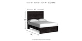 Belachime Charcoal Full Panel Bed with Dresser, Chest and 2 Nightstands from Ashley Furniture - Luna Furniture