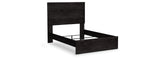 Belachime Charcoal Full Panel Bed with Mirrored Dresser, Chest and 2 Nightstands from Ashley Furniture - Luna Furniture