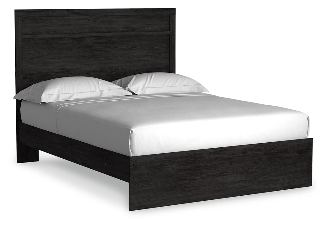 Belachime Charcoal Queen Panel Bed, Dresser, Mirror, and Nightstand from Ashley - Luna Furniture