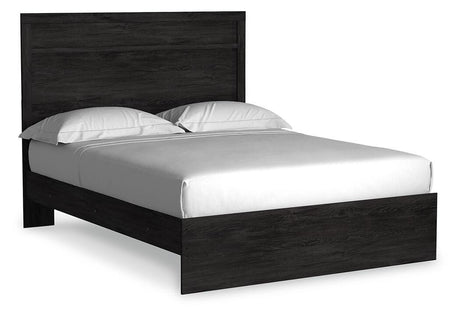 Belachime Charcoal Queen Panel Bed, Dresser and Mirror from Ashley - Luna Furniture