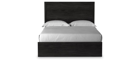 Belachime Queen Panel Bed with Dresser and 2 Nightstands in Charcoal from Ashley - Luna Furniture