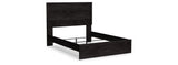 Belachime Queen Panel Bed with Mirrored Dresser, Chest and 2 Nightstands in Charcoal from Ashley Furniture - Luna Furniture