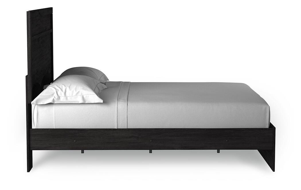 Belachime Charcoal Queen Panel Bed and Nightstand from Ashley Furniture - Luna Furniture