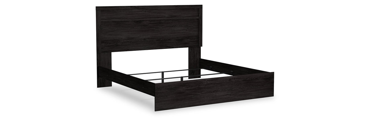 Belachime Charcoal King Panel Bed from Ashley Furniture - Luna Furniture