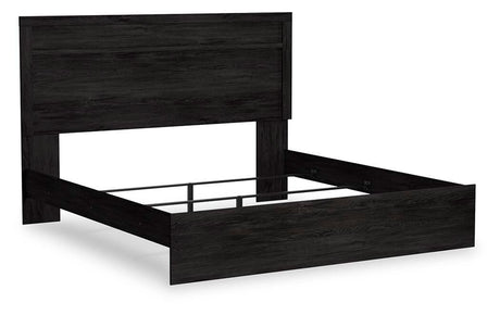 Belachime Charcoal King Panel Bed from Ashley Furniture - Luna Furniture