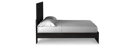 Belachime Dark Charcoal King Panel Bed, Dresser Mirror and 2 Nightstands from Ashley Furniture - Luna Furniture