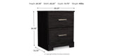 Belachime Black Nightstand from Ashley - Luna Furniture
