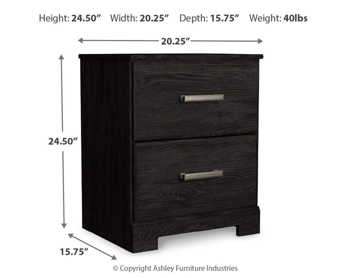 Belachime Black Nightstand from Ashley - Luna Furniture