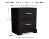 Belachime Black Nightstand from Ashley - Luna Furniture