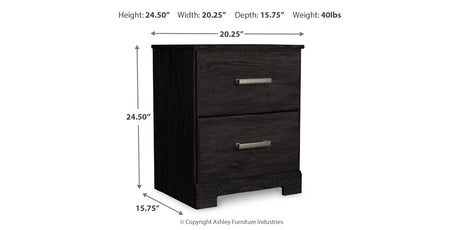 Belachime Dark Charcoal King Panel Bed, Dresser Mirror and 2 Nightstands from Ashley Furniture - Luna Furniture