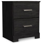 Belachime Black Nightstand from Ashley - Luna Furniture
