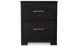 Belachime Charcoal Full Panel Bed with Dresser, Chest and 2 Nightstands from Ashley Furniture - Luna Furniture