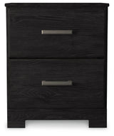 Belachime Black Nightstand from Ashley - Luna Furniture