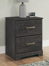 Belachime Charcoal Full Panel Bed with Dresser, Chest and 2 Nightstands from Ashley Furniture - Luna Furniture