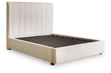 Brizmore Beige Queen Upholstered Storage Bed from Ashley - Luna Furniture