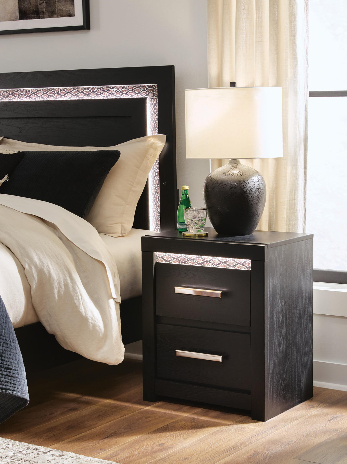Brendant Black Nightstand from Ashley - Luna Furniture