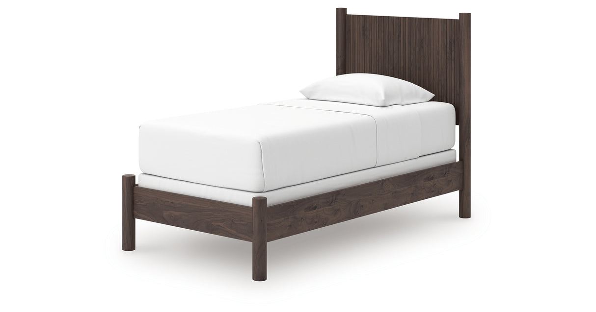 Pamytta Brown Twin Panel Bed from Ashley - Luna Furniture
