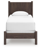 Pamytta Brown Twin Panel Bed with Mirrored Dresser and Chest from Ashley - Luna Furniture