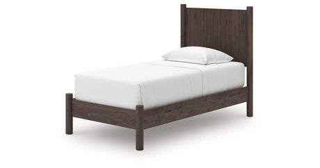 Pamytta Brown Twin Panel Platform Bed from Ashley - Luna Furniture