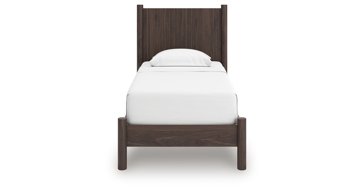 Pamytta Brown Twin Panel Platform Bed from Ashley Furniture - Luna Furniture