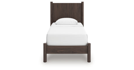 Pamytta Brown Twin Panel Platform Bed from Ashley - Luna Furniture