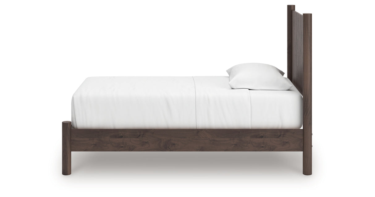 Pamytta Brown Twin Panel Platform Bed from Ashley Furniture - Luna Furniture