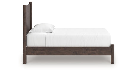Pamytta Brown Twin Panel Platform Bed from Ashley - Luna Furniture