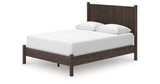 Pamytta Brown Queen Panel Platform Bed from Ashley Furniture - Luna Furniture