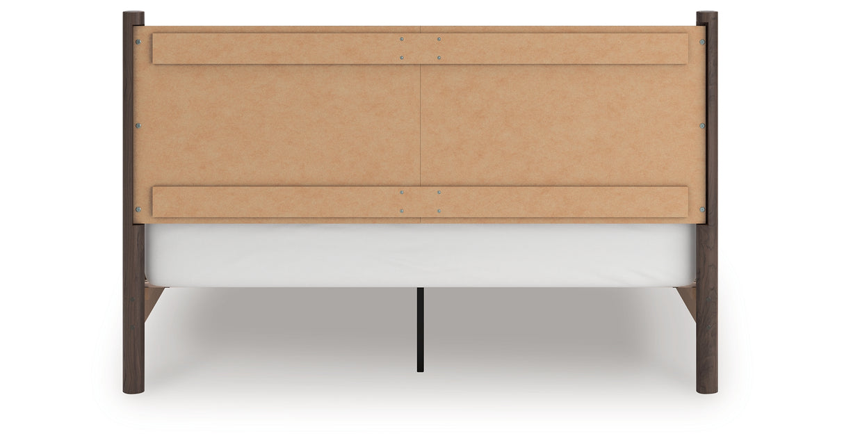 Pamytta Brown King Panel Platform Bed from Ashley Furniture - Luna Furniture