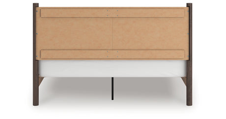 Pamytta Brown King Panel Platform Bed from Ashley Furniture - Luna Furniture