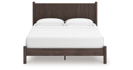 Pamytta Brown King Panel Platform Bed from Ashley Furniture - Luna Furniture