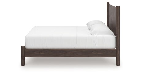 Pamytta Brown King Panel Platform Bed from Ashley Furniture - Luna Furniture