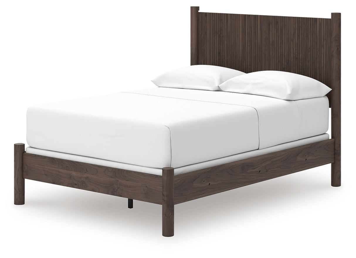 Pamytta Brown Full Panel Bed, Dresser and Mirror from Ashley Furniture - Luna Furniture