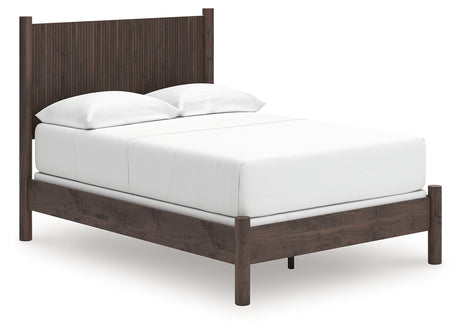 Pamytta Brown Full Panel Bed, Dresser and Mirror from Ashley Furniture - Luna Furniture
