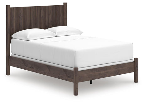 Pamytta Brown Full Panel Bed, Dresser and Mirror from Ashley - Luna Furniture