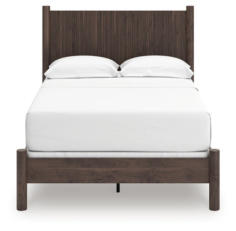 Pamytta Brown Full Panel Bed, Dresser and Mirror from Ashley Furniture - Luna Furniture
