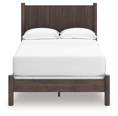 Pamytta Brown Full Panel Bed, Dresser and Mirror from Ashley - Luna Furniture